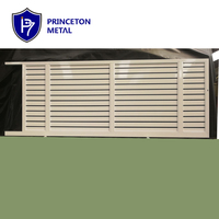 Portail coulissant motorisé double moderne en aluminium avec finition thermolaquée pour villas – Porte principale automatique de qualité