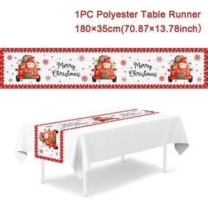 <span class=keywords><strong>Runner</strong></span> da tavola natalizio all'ingrosso 35*180cm <span class=keywords><strong>Runner</strong></span> da tavolo in poliestere rosso <span class=keywords><strong>natale</strong></span> cucina tavolo da pranzo <span class=keywords><strong>Runner</strong></span> decorazione natalizia - Product Image 5