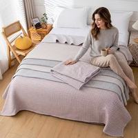 Vente directe usine – Couverture lestée douce et chaude en coton/polyester tissé Raschel, toutes saisons, pour lit double, avec logo personnalisé