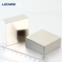 Aimant néodyme carré puissant N35 N50, aimant permanent NdFeB pour moteur