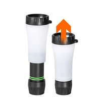 Senter Mini Kompak Multifungsi untuk Berkemah di Luar Ruangan, Dapat Diisi Ulang, ABS, IP44, Terang Tinggi, dengan Klip Ekor