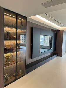 Modern Extendable Tv Cabinet Living Room <b>Furniture</b> <b>High</b> <b>Gloss</b> Tv Stands Glass Tv Stand Cabinet - Product Image 5