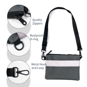 กระเป๋าผ้าลายทางแบบปรับได้ มีซิป พกพาสะดวก ทรงสี่เหลี่ยมเล็ก ทนทาน เหมาะสำหรับเดินทาง  กระเป๋าสำหรับพาสัตว์เลี้ยง ดีไซน์คลาสสิก สวยหรู ระบายอากาศได้ดี สำหรับแมวและสุนัข - Product Image 4