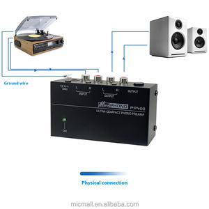 Stéréo <span class=keywords><strong>Phono</strong></span> Préampli Home Studio Guitare Électrique Audio Écouteur Moniteur Platine Préamplificateur - Product Image 4