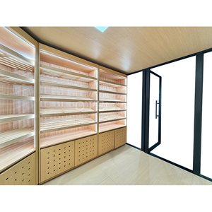 Cave à cigares personnalisée Walk in Led Smoke Shop Présentoir à tabac Vitrine à cigares Vitrine murale pour <span class=keywords><strong>magasin</strong></span> Armoire à cigares - Product Image 5