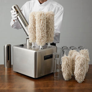 CE電気ワイングラス研磨機ステンレス鋼商用ガラスポリッシャー58研磨布ワッシャー付き - Product Image 1