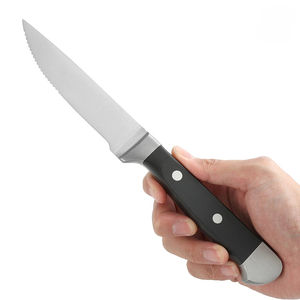 Cuchillo para carne de acero inoxidable con punta afilada, estilo occidental, doble punta de acero, mango de POM, hoja serrada, cuchillo para restaurantes - Product Image 5
