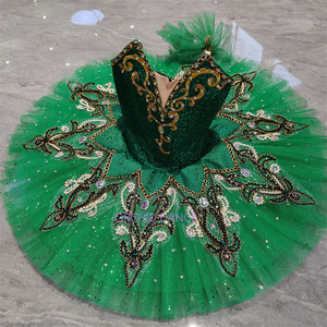 Professional 12 Layers Kids Girls Child Women Adult Performance Wear <strong>Emerald</strong> Green the Nutcracker Ballet Tutu <strong>Costumes</strong>