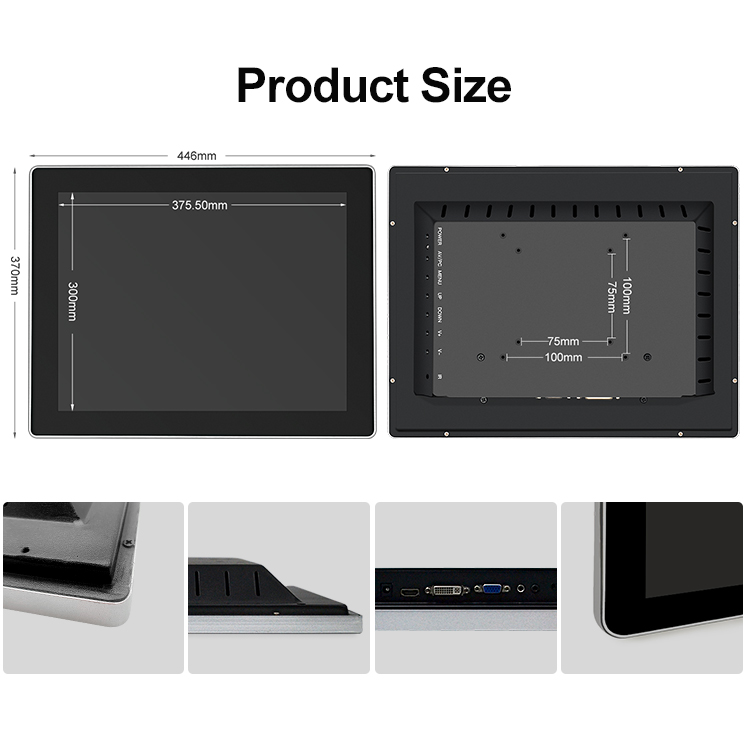 19 Inch Industrial All in One Pc PCAP Touch Aluminum Pure Flat Android Tablet RK3399 AMD HD Panel Pc for Business