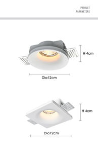 Faretti LED Moderni in Gesso per Camera da Letto e Corridoio, Intelligenti, Sottili, da Incasso, Antiabbagliamento - Product Image 5
