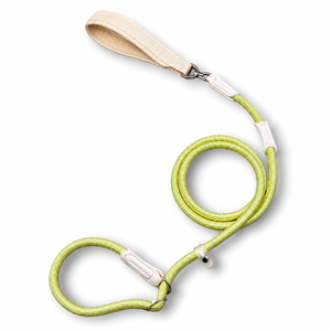 Laisse de dressage robuste anti-emmêlement pour chien avec poignée rembourrée pivotante à 360°, cordon de dressage en cuir réglable avec stoppeur pour grands chiens - Product Image 1