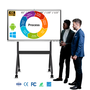 Pizarra Interactiva Inteligente 4K Personalizable de 65-86 Pulgadas con Pantalla Táctil Plana y Cámara para Aulas y Reuniones - Product Image 1
