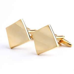 Mancuernillas de Lujo de Aleación de Cobre y Acero Blanco con Diseño de Azulejos, Mancuernillas Metálicas Lisas con Patrón de Azulejos, Botones para Puños de Camisa Francesa - Product Image 1