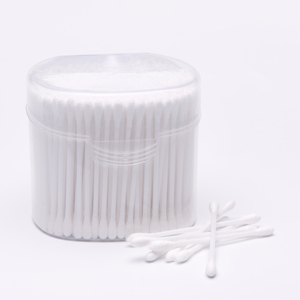 200 unidades de hisopos de algodón médicos de clase I Renvita de alta calidad, 100% algodón puro, con doble punta y desinfección con ozono, para limpieza de oídos y nariz. - Product Image 1