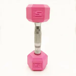 Toptan güç eğitim ekipmanları Hex Dumbbells kaplı çelik ağırlıkları lbs altıgen bells bells setleri