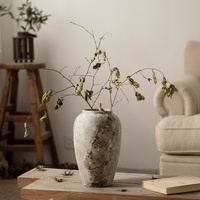 Vase de table en céramique hydroponique de Style chinois rétro tacheté nouveau meuble TV d'entrée de Style Wabi-Sabi pour vase d'arrangement de fleurs