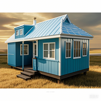 Petite maison préfabriquée sur roues au design moderne en vente chaude Maisons roulantes populaires en plein air