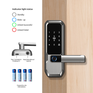 Tuya Wifi kết nối khóa thông minh cho cửa nhôm vân tay & thẻ truy cập hoạt động thông qua ứng dụng & cơ khí chính - Product Image 4