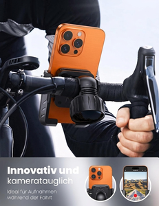 Support de téléphone pour vélo et moto, rotatif à 360°, déverrouillage en 1 seconde, étanche, en ABS, compatible avec iPhone 16 Pro Max - Product Image 1