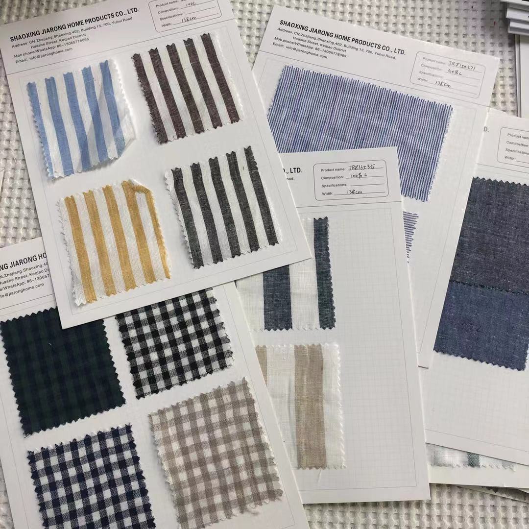 Все виды ткани Swatch чистого льна смесь ткани для одежды и домашнего текстиля