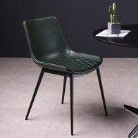 Chaise de haute qualité avec pieds en métal noir pour cuisine, salon, restaurant