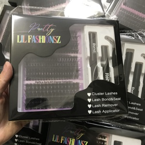 Kit d'extension de <span class=keywords><strong>cils</strong></span> à faire soi-même Bond and Seal Private Label C D Curl Segment Lashes Custom <span class=keywords><strong>Volume</strong></span> Cluster Lashes Kit Wholesale Faux <span class=keywords><strong>Cils</strong></span> - Product Image 1