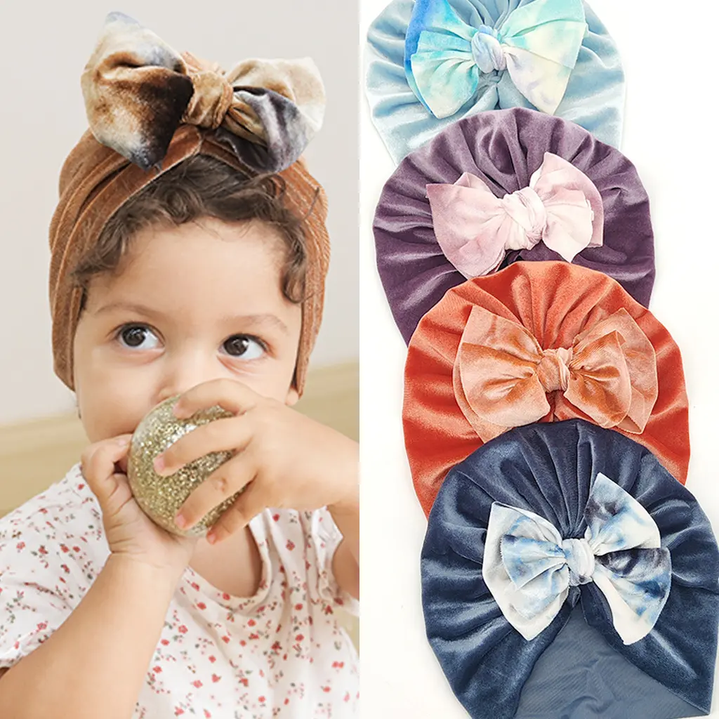 Custom 100%polyester Kid Girl Newborn And Bowknot Flower Hairbands Elastic Baby Headband