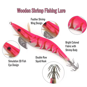 Sac <span class=keywords><strong>de</strong></span> 10 leurres <span class=keywords><strong>de</strong></span> pêche aux crevettes en acier à haute teneur en carbone, avec point lumineux, jig pour calamars, hameçon, plomb <span class=keywords><strong>de</strong></span> lest, pour poulpes, seiches, crevettes, appât dur - Product Image 5