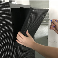Módulo de servicio frontal LED para exteriores, panel led rgb P10 SMD, IP67, 320mmX320mm, 1ftX1ft
