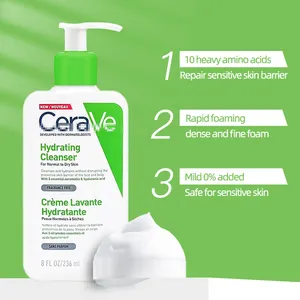 CeraVe-Loción Hidratante para piel seca, crema corporal de uso diario con ácido hialurónico y ceramida