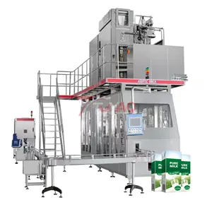 7500BPH 200ml 무균 카톤 충전 기계 무균 UHT 우유 충전 기계 무균 카톤 충전 기계