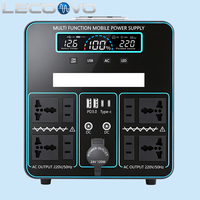 LECOOVO E1500S1500W Batterie LiFePO4 d'origine, station d'alimentation portable avec charge rapide solaire, banque d'alimentation