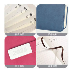 2026 A5 carnet de notes en cuir avec couverture de coloriage de style imprimé boucle magnétique agenda calendrier avec <span class=keywords><strong>plan</strong></span> d'horaire - Product Image 5