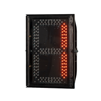 Timer Hitung Mundur Kendaraan LED 400mm Layar 2 Digit Casing PC Timer Hitung Mundur Kendaraan Lalu Lintas untuk Persimpangan Perkotaan