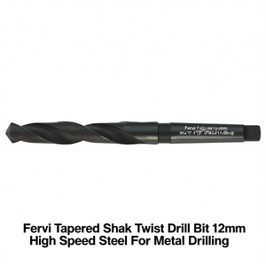 Foret hélicoïdal à tige conique Fervi 12 mm en acier rapide pour le perçage des métaux - Product Image 2