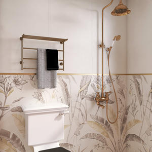 Carrelage Céramique Vitrifié Blanc Lait Antidérapant Effet Marbre Résistant aux Acides Glacé Métallique Moderne <span class=keywords><strong>pour</strong></span> Mur de Toilettes <span class=keywords><strong>Papier</strong></span> <span class=keywords><strong>Peint</strong></span> Feuille de Bananier Garantie 5 Ans - Product Image 3