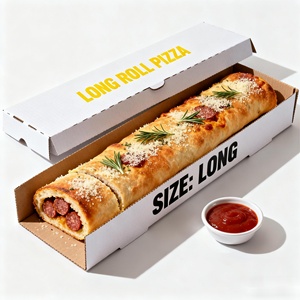 Boîte à pizza en carton ondulé blanc avec logo personnalisé pour pizza, design personnalisé Enten - Product Image 3