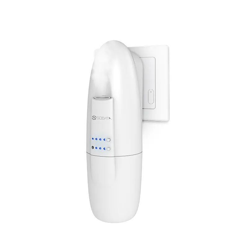 SCENTA Custom Logo Plug In Smart Cool Mist Essential Oil Diffuser,Custom Electric Bluetooth Waterless Aroma Diffuser Machine