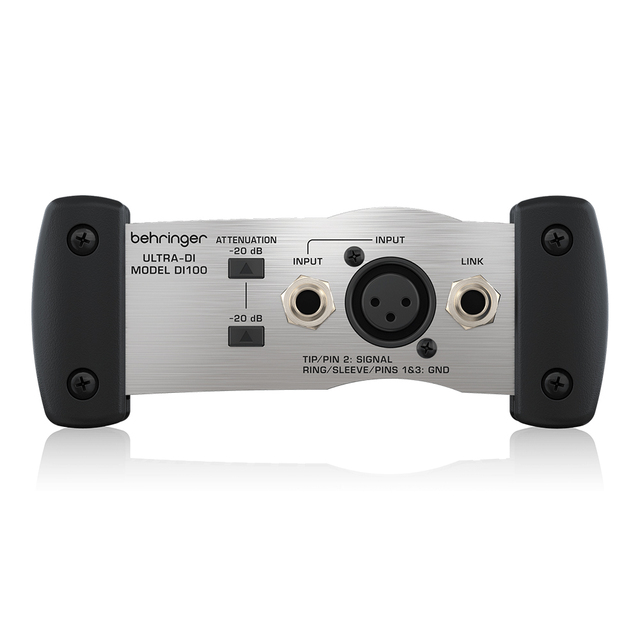 Behringer Ultra-DI DI100 1-Channel Active Microphone & Instrument Direct Box for Pa System Stage Music Equipment
