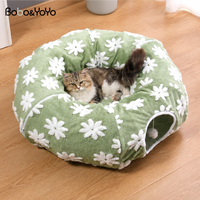 Nouveau tunnel de jeu et lit pour animaux de compagnie, pliable, respirant, en peluche, lavable, de luxe, haut de gamme, pour chiens, chats, chiots et chatons, personnalisable par le fabricant