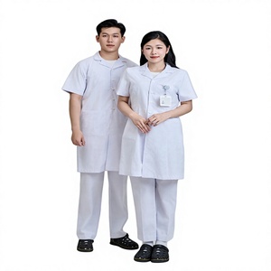 Blouse médicale vietnamienne FMF pour médecins et infirmières, tissu tissé polyester/coton, modèles 61001 et 62001 - Product Image 1