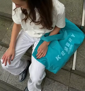 Sac de plage personnalisé rose vif poignée plus large sac fourre-tout en toile personnalisé soie impression texte style de vie sport sac en toile meilleur usage quotidien - Product Image 3