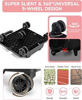 Valise à roulettes pour femmes, 15 poches avec 5 roues, sac fourre-tout résistant à l'eau en Oxford, compatible avec ordinateur portable 17,3 pouces, trolley détachable