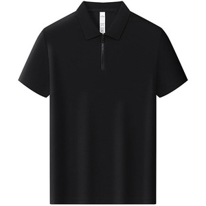 Camisa Polo de Algodón Negra para Hombre, Manga Corta, Color Sólido, Ropa de Trabajo, Uso Diario - Product Image 1