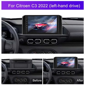 Radio de coche Podofo 2 Din 10 ''Android para Citroen <span class=keywords><strong>C3</strong></span> <span class=keywords><strong>2022</strong></span> CarPlay Android <span class=keywords><strong>Auto</strong></span> GPS WiFi FM RDS Fascia Panel OEM de fábrica - Product Image 2