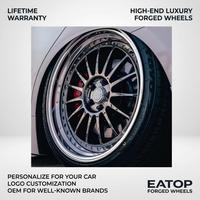 Velg EATOP Custom 2-Piece Multi Spokes Forged Alloy Polishing Chrome 5x114.3 5x130 5x120 18-24 Inch untuk BMW Porsche 911