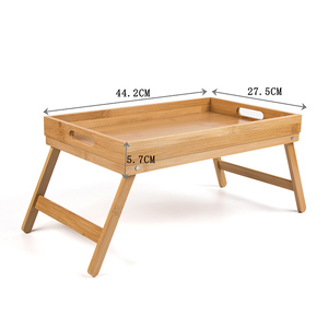 Tre máy tính xách tay gấp phục vụ bữa ăn sáng có thể gập lại khay thức ăn, giường Khay bảng với gấp chân - Product Image 6