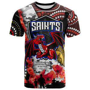 Nouveautés Prix d'usine St.George <span class=keywords><strong>Australie</strong></span> Illawarra T-<span class=keywords><strong>shirt</strong></span> personnalisé inspiré des autochtones Design <span class=keywords><strong>Rugby</strong></span> Fan Cadeau Commande en gros - Product Image 3