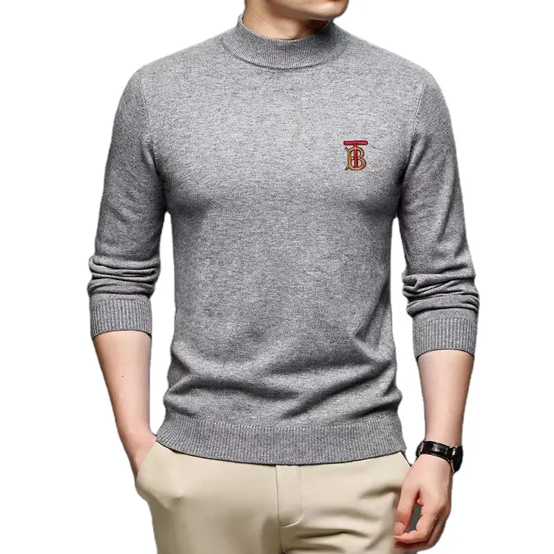 High Quality Wholesale Mens Cashmere Knit Sweater Fall Mens Sweater Polo