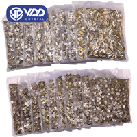 VDD P1-P92 Venta al por Mayor de 1440 Piezas de Cristales de Vidrio, Piedras de Estrás Planas con Forma de Diamante, Brillantes para Decoración de Uñas, Manualidades y Decoración
